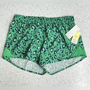 All in Motion Green Leopard Athletic Shorts